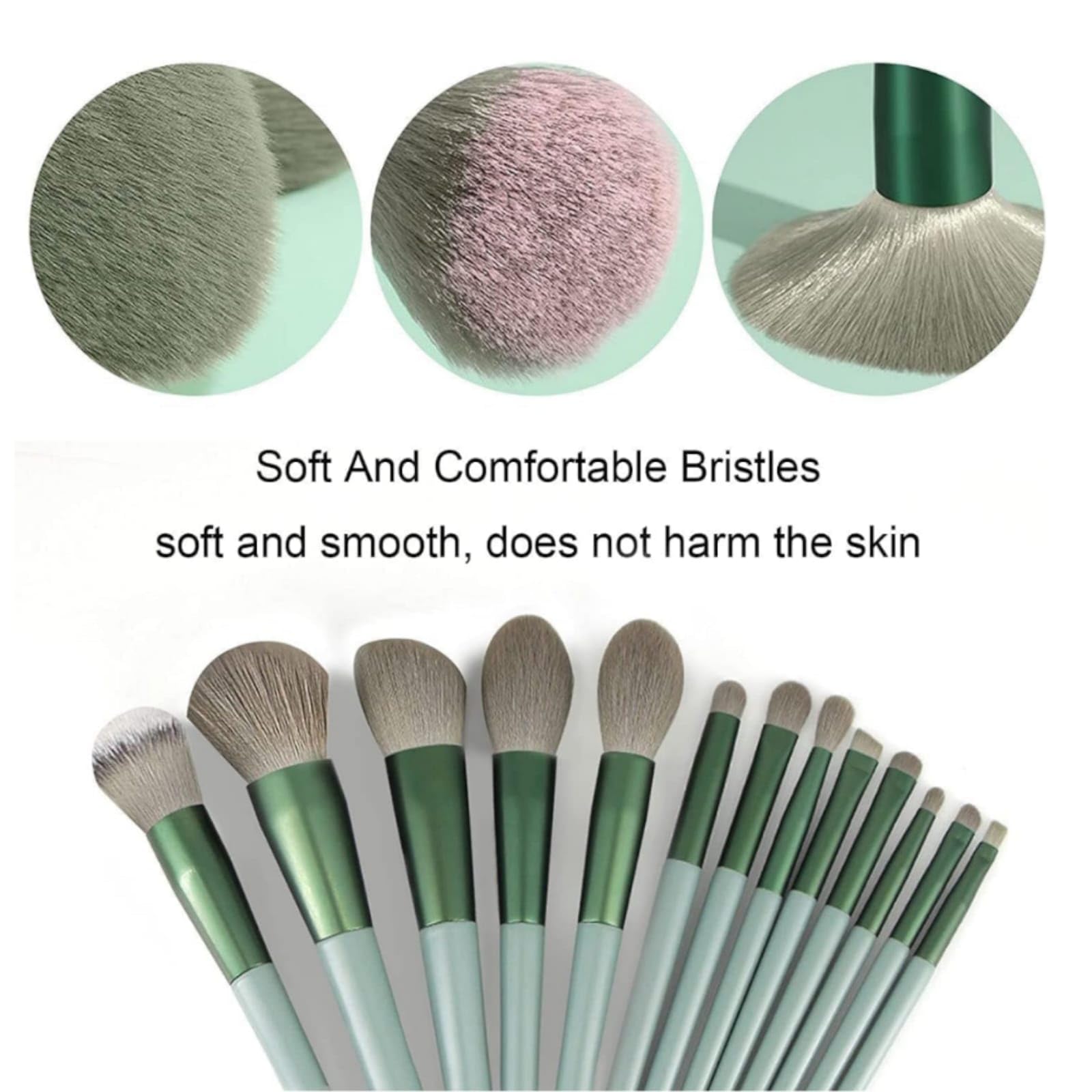 13 Piece Makeup Brush Set With Matching Storage Pouch Professional Soft Bristles For Blending Contouring And Daily Use | Random Color