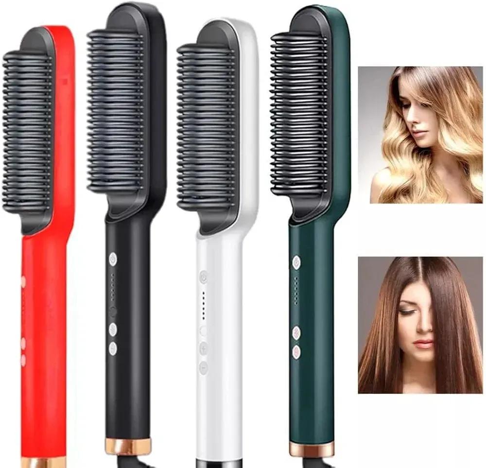 Green Hair Comb for Straight Curly Hair Styling